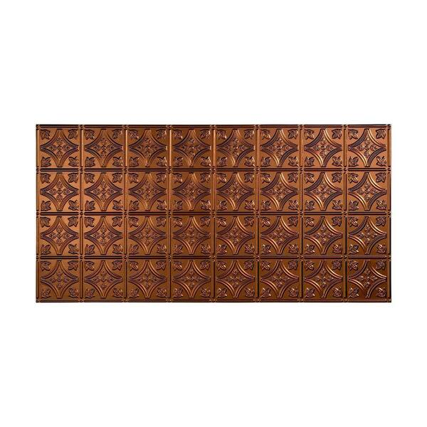 Fasade Traditional Style #1 2 ft. x 4 ft. Glue Up PVC Ceiling Tile in Oil Rubbed Bronze