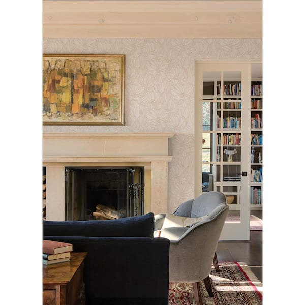 Selwyn Metallic Copper Floral Wallpaper