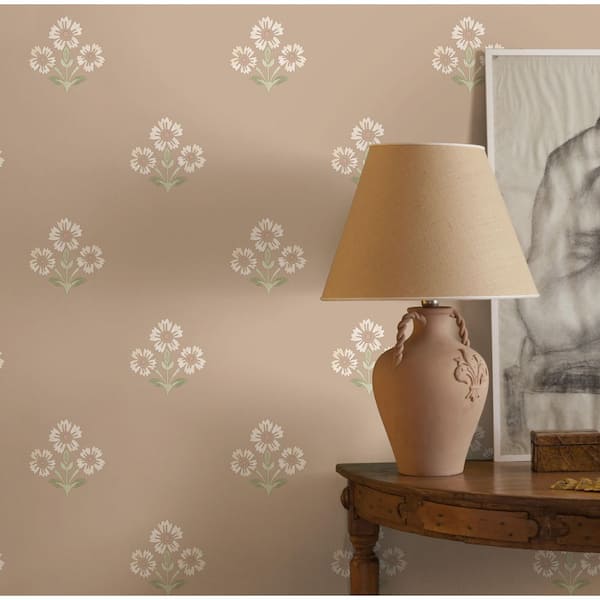 Daisy Motif Pink Non-Pasted Wallpaper (Covers 56 sq. ft.)
