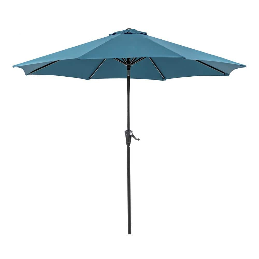 Furniture of America Ermine 9 ft. Steel Market Tilt Patio Umbrella in ...