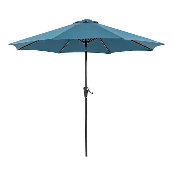 Furniture of America Ermine 9 ft. Steel Market Tilt Patio Umbrella in ...