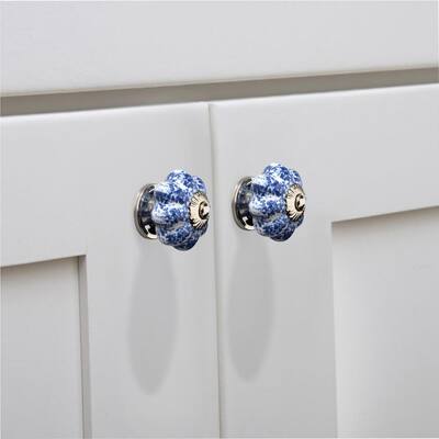 Blue Ceramic Cabinet Knobs Hardware The Home Depot Blue Ceramic Cabinet Knobs, Blue Kitchen Cabinet Knobs