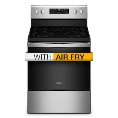 5.3 cu. ft. Single Oven Electric Range with Air Fry Oven in Stainless Steel