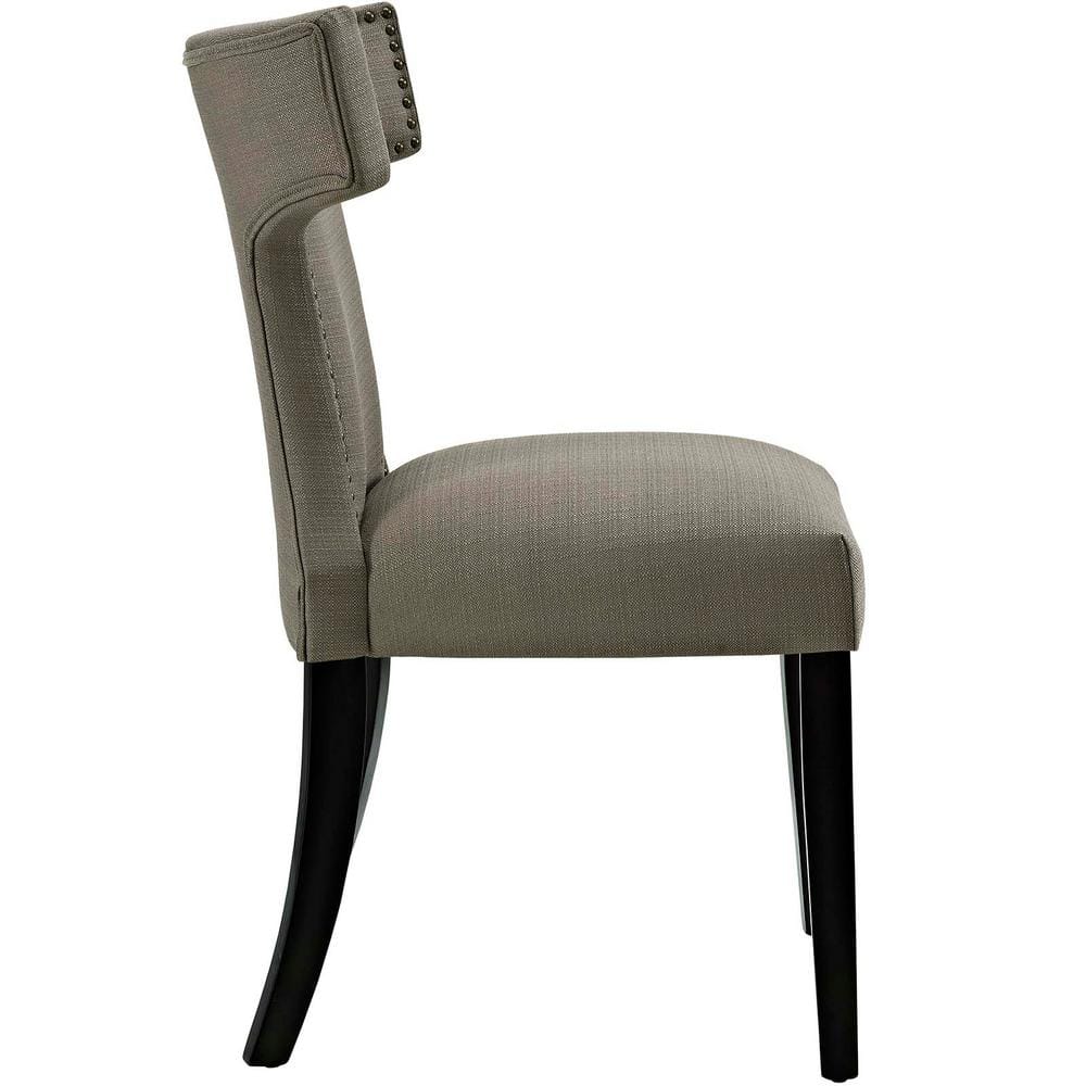 Taupe Brown Parsons High-Back Upholstered Side Chair