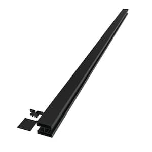 3 in. x 3 in. x 99 in. Mixed Materials Matte Black Line Fence Post Kit