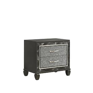 New Classic Black Pearl 2-Drawer Furniture Radiance Nightstand