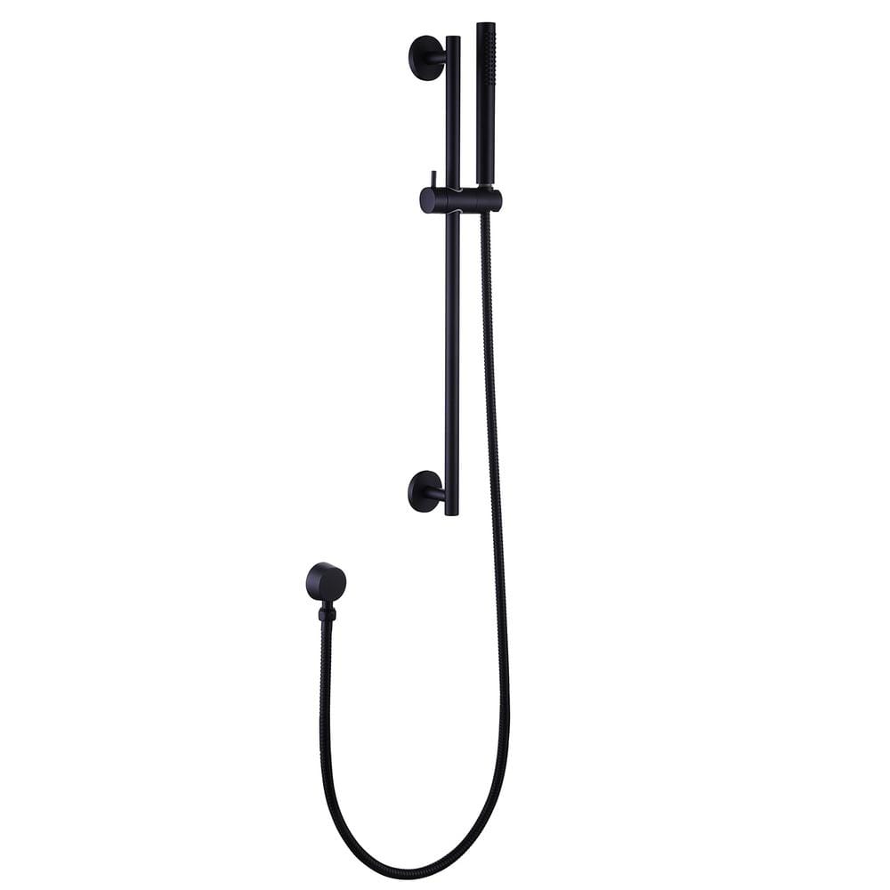 1-Spray Multi-Function Slide Bar with Hand Shower in Matte Black