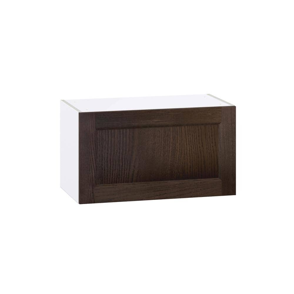 Georgetown 27 in. W x 14 in. D x 15 in. H Assembled Wall Bridge Kitchen Cabinet in Chestnut with Lift Up Door price history on PriceWatchPro