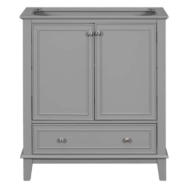 EPOWP 30 in. W x 18 in. D x 33 in. H Bath Vanity Cabinet without Top in Grey with 1-Drawers and 2-Door Storage Shelf