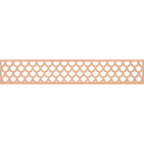 Ekena Millwork Hudson Fretwork 0.25 in. D x 46.625 in. W x 8 in. L Alder Wood Panel Moulding