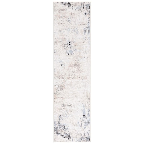 Quincy 2 ft. x 8 ft. Ivory/Beige Abstract Runner Rug