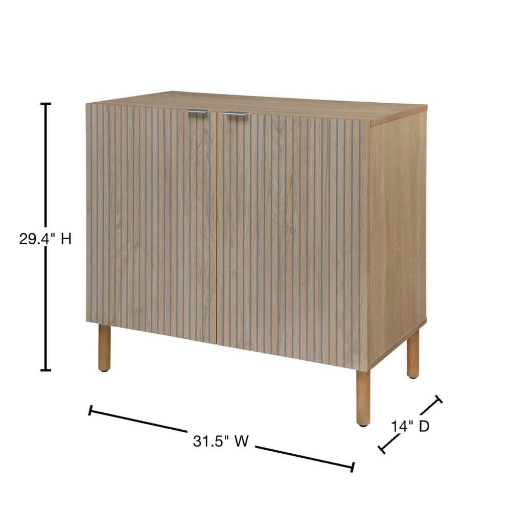 Sango Merk Contemporary 2-Door Cabinet with Adjustable Shelf