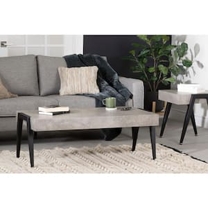 City Life 23.75 in. Concrete Rectangle Particle board Coffee Table