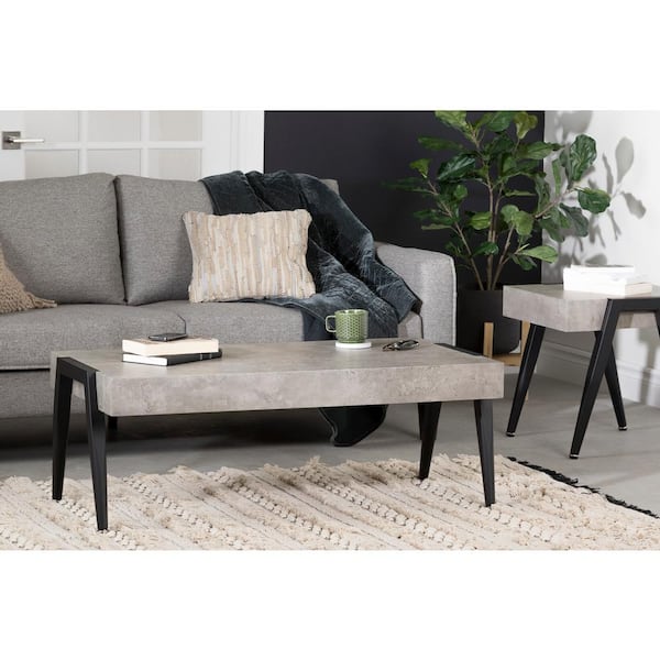 South Shore City Life 23.75 in. Concrete Rectangle Particle board Coffee Table