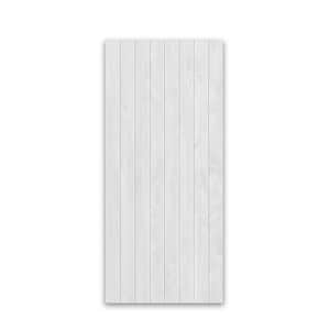 28 in. x 80 in. Hollow Core White Stained Solid Wood Interior Door Slab