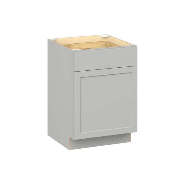 Emerson Whisper Gray Base 1 drawer with 1 Left door Ready to Assemble Kitchen Cabinet (24 in. W x 34.5 in. H x 24 in. D)