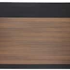 Euro Style 6 ft. H x 6 ft. W Black Top King Cedar Aluminum/Composite Horizontal Fence Section