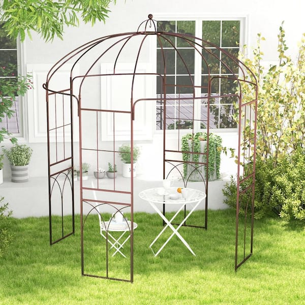 100.8 in. x 84 in. Birdcage Shape Garden Arbor
