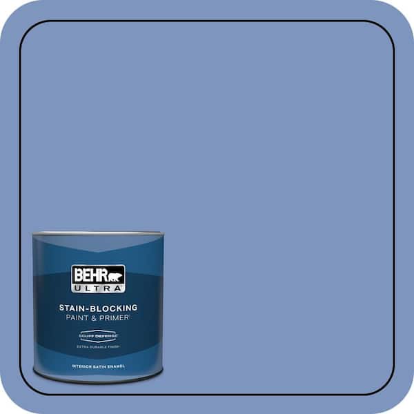 BEHR ULTRA 1 qt. #M540-5 Blue Satin Extra Durable Satin Enamel Interior Paint & Primer