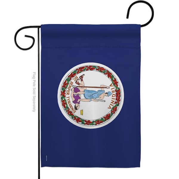 13 in X 18.5 Virginia States Garden Flag Double-Sided Regional Decorative Horizontal Flags