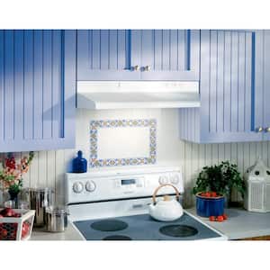 BUEZ3 30 in. 260 Max Blower CFM Convertible Under-Cabinet Range Hood with Light and Easy Install System in White