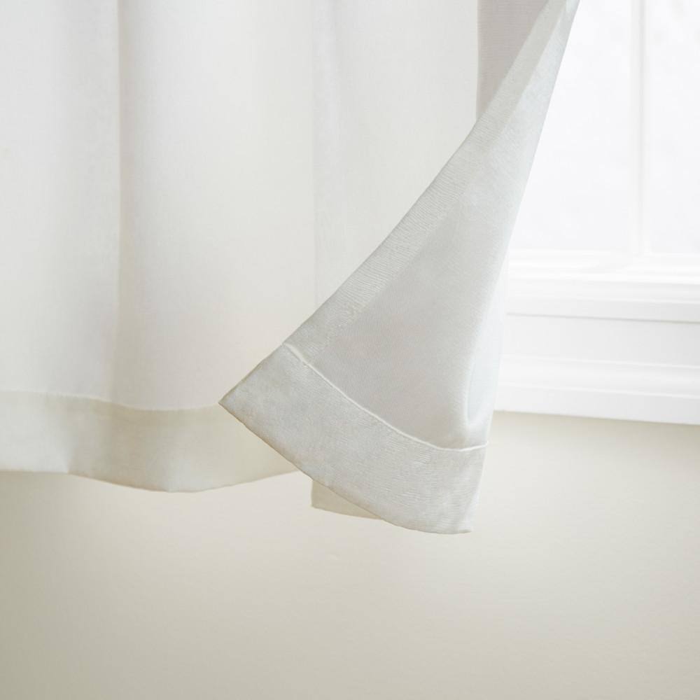 Vanilla Textured Sateen Room Darkening Grommet Curtains, 52"x84"