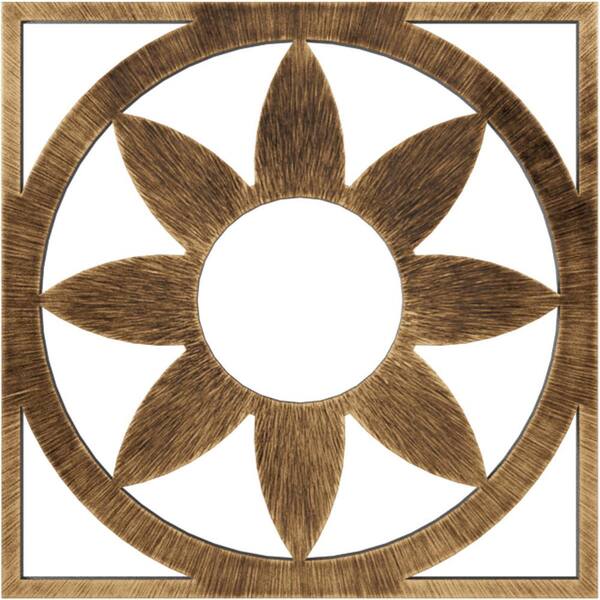 Ekena Millwork 3/4 in. x 22 in. x 22 in. Blume Architectural Grade PVC Peirced Ceiling Medallion