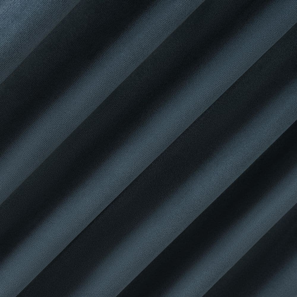 Teal Velvet Blackout Back Tab Curtain Panel, 50" x 84"