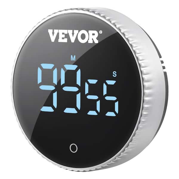 VEVOR Digital Kitchen Timer Magnetic Countdown Countup Timer with 3-in. Large LED Display 3 Volume Levels and 2 Lighting Modes
