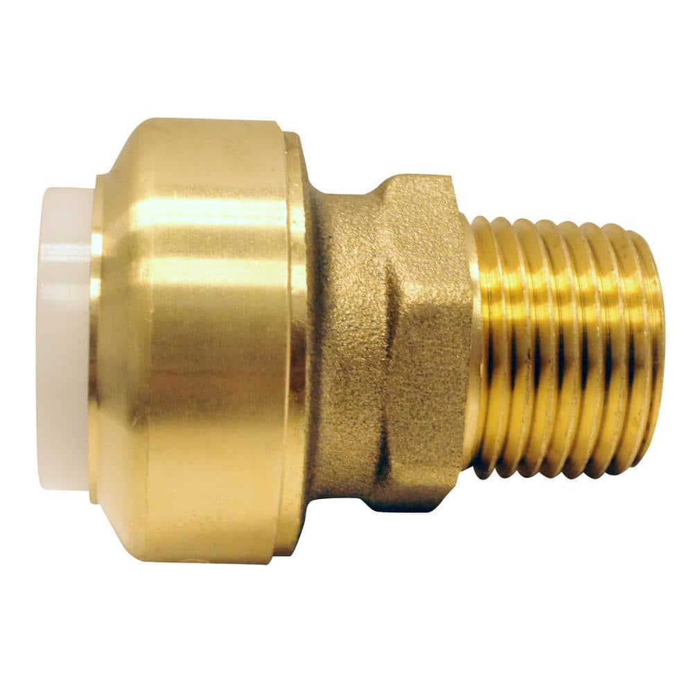 Tectite 1/2 in. IPS Push-To-Connect x 1/2 in. CTS Brass Male Pipe Thread  Adapter FSBIPSMA12 - The Home Depot