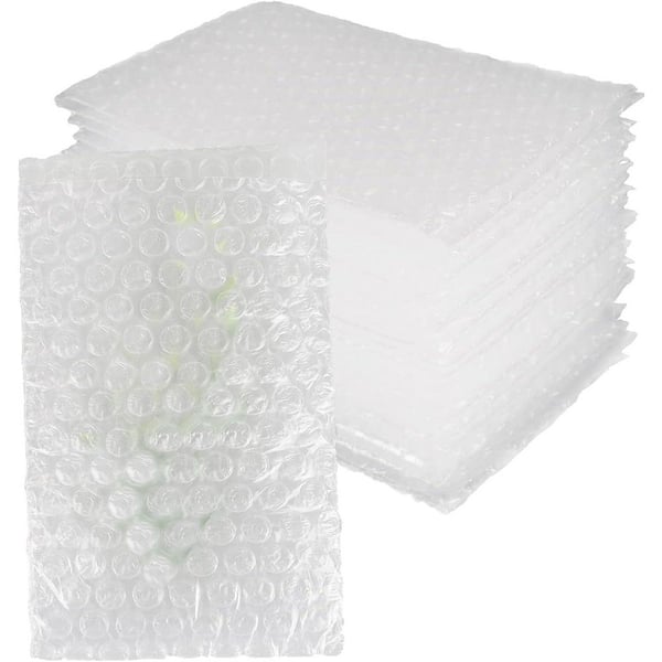 Unbranded 50Pcs Bubble Out Pouches 4 x 6 Inches Double Walled Cushioning Bags for Packing Dishes Moving Shipping Supplies