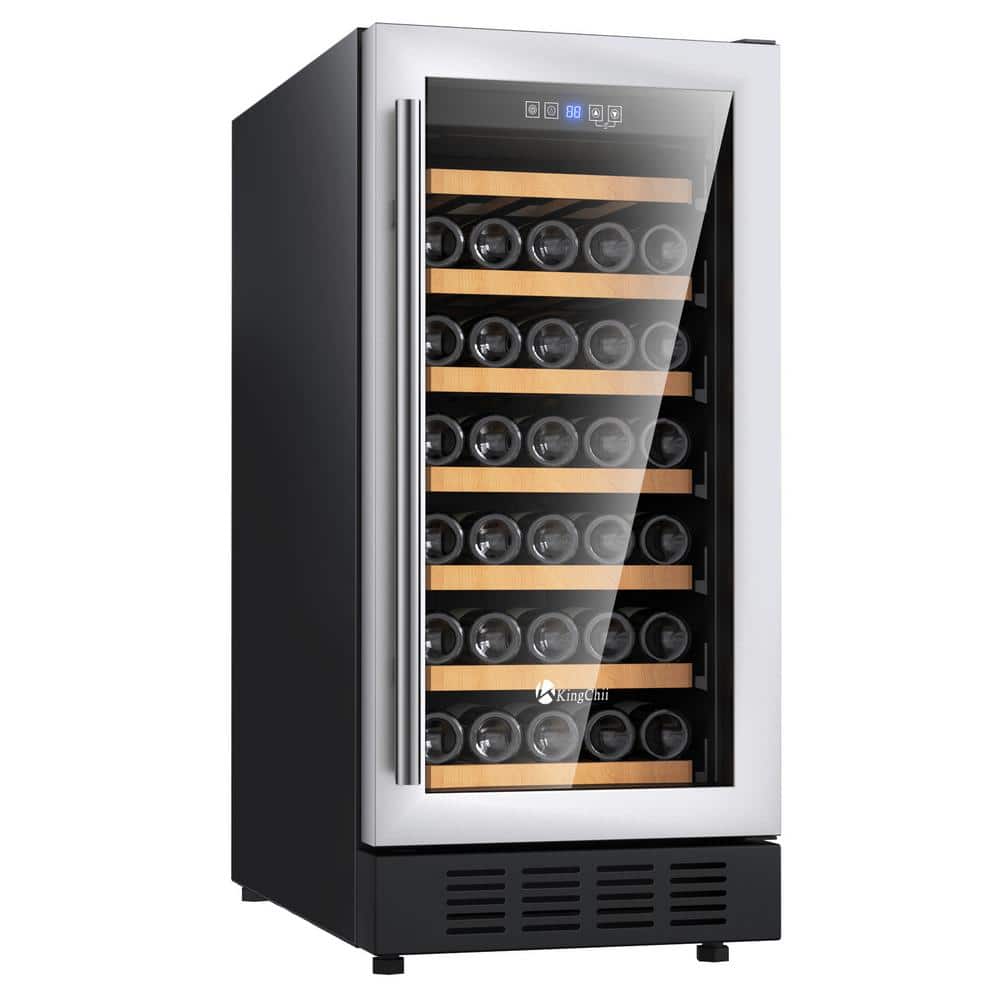 15 in. 31 Bottle Compressor Single Zone Wine Cooler, Stainless Steel - Built-in / Freestanding, Black price history on PriceWatchPro