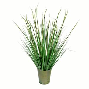 28 in Artificial Potted Green Reed Grass.