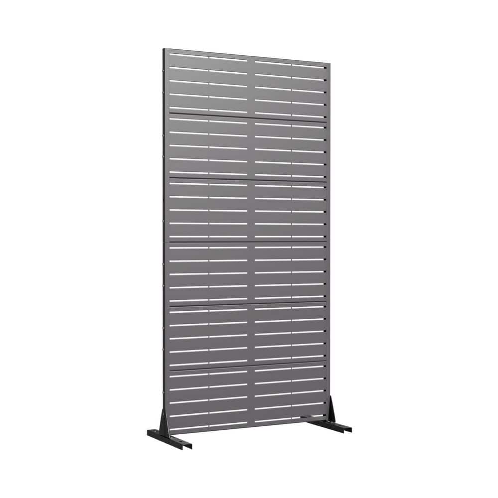 Outdoor Privacy Fence 35 in. L x 16 in. W x 72 in. H Gray Galvanized Steel Garden Privacy Screen price history on PriceWatchPro