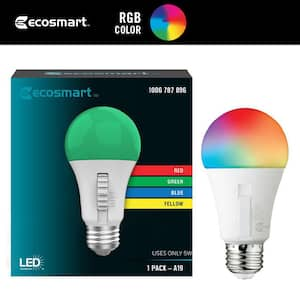 5-Watt Equivalent A19 Color Changing Party E26 Medium Base LED Light Bulb (1-Pack)