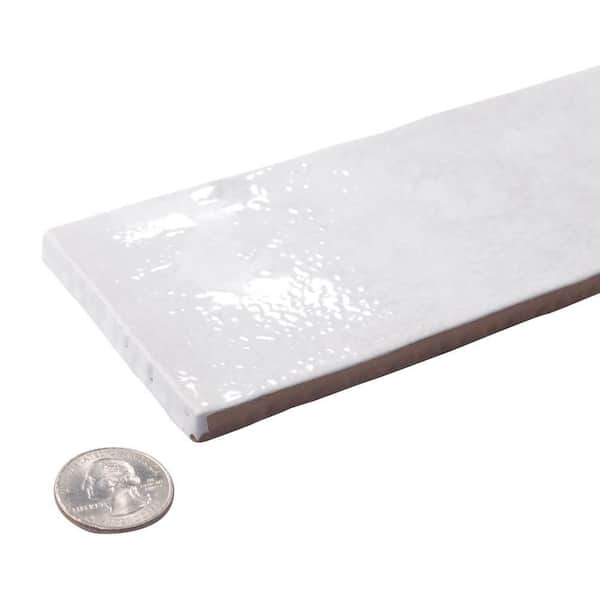 Merola Tile Biarritz White 3 in. x 12 in. Ceramic Wall Tile (5.72