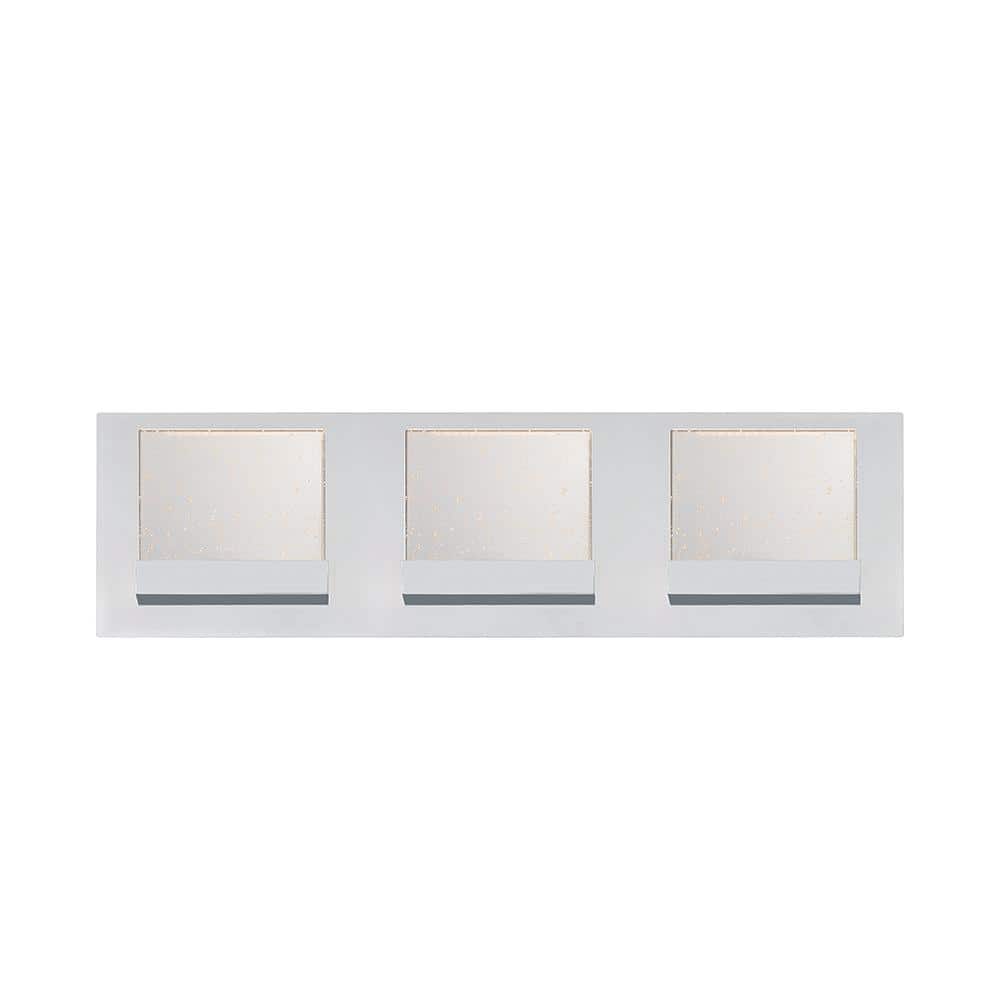 Home Decorators Collection Alberson 3-Light Integrated LED Chrome Bathroom Vanity Light -  28024-HBOS