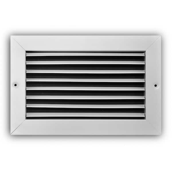 Everbilt 10 in. x 6 in. Steel Fixed Bar Return Air Grille in White