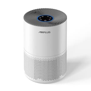 1200 sq. ft. True H13 HEPA True Personal Console Air Purifier in Whites, 99.97% Cleaner, 153 CFM, Sleep Mode, Kid Lock