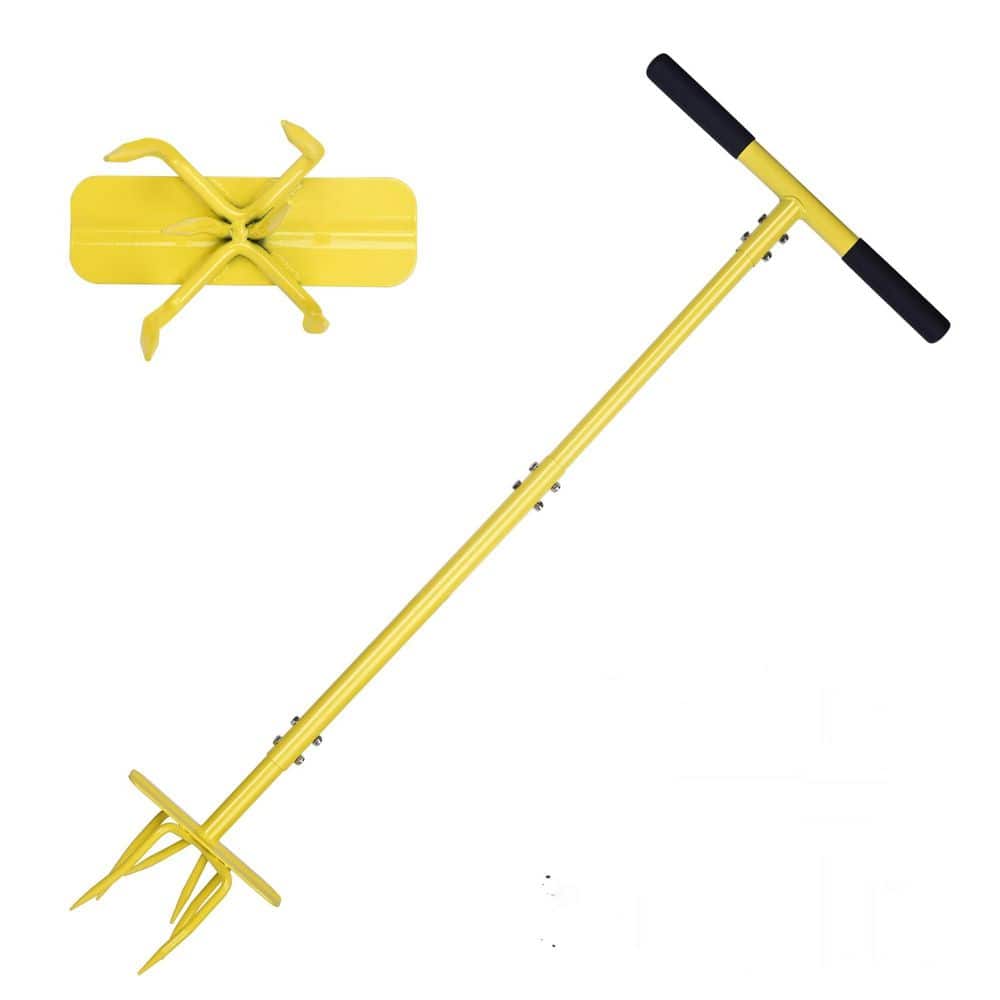 34.2 in. 3-Tine Plastic Handle Hand Cultivator Efficient Carbon Steel Manual Twist Tiller for Flower Beds price history on PriceWatchPro