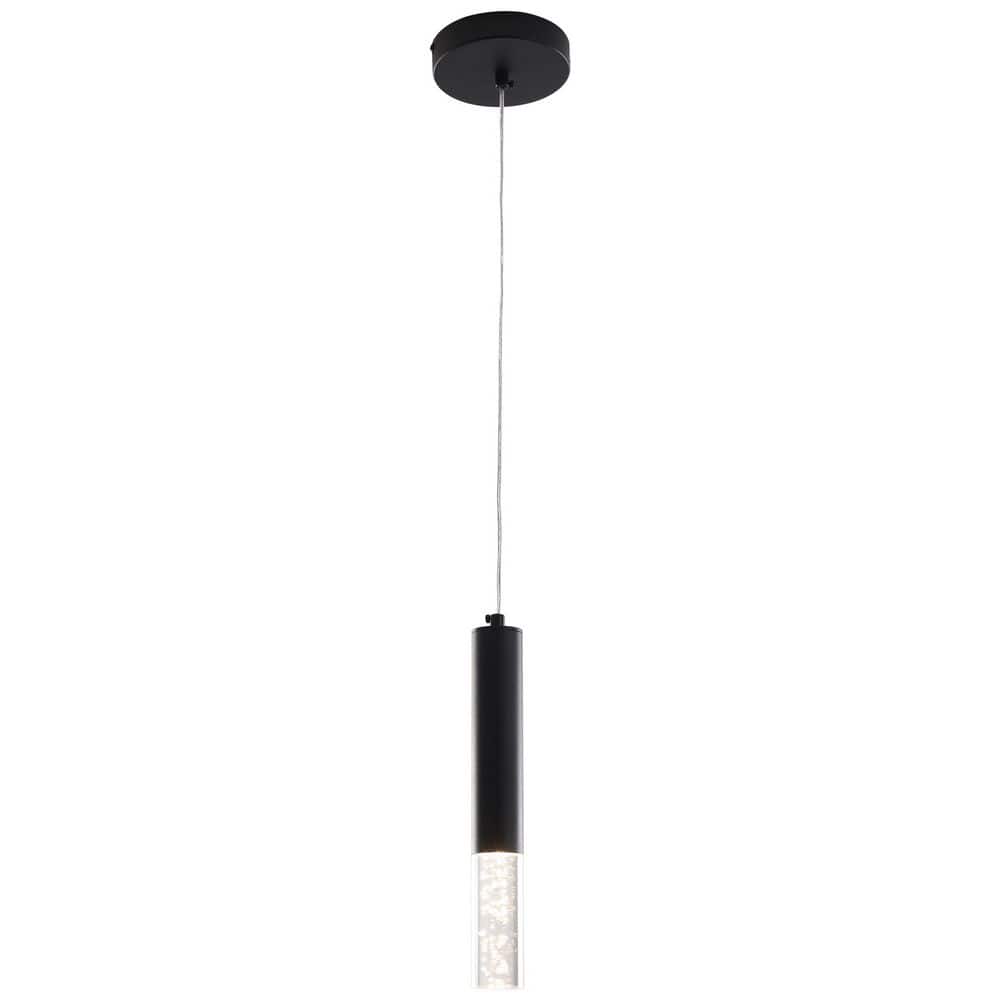 1-Light Black Acrylic Integrated LED Pendant Light Fixture for Foyer Bedroom Kitchen price history on PriceWatchPro