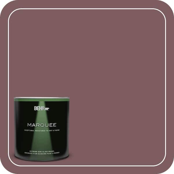 BEHR MARQUEE 1 qt. #110F-6 Purplestone Semi-Gloss Enamel Exterior Paint & Primer