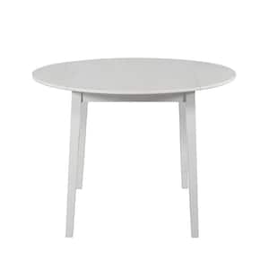 Naples White Drop Leaf 42" Dining Table