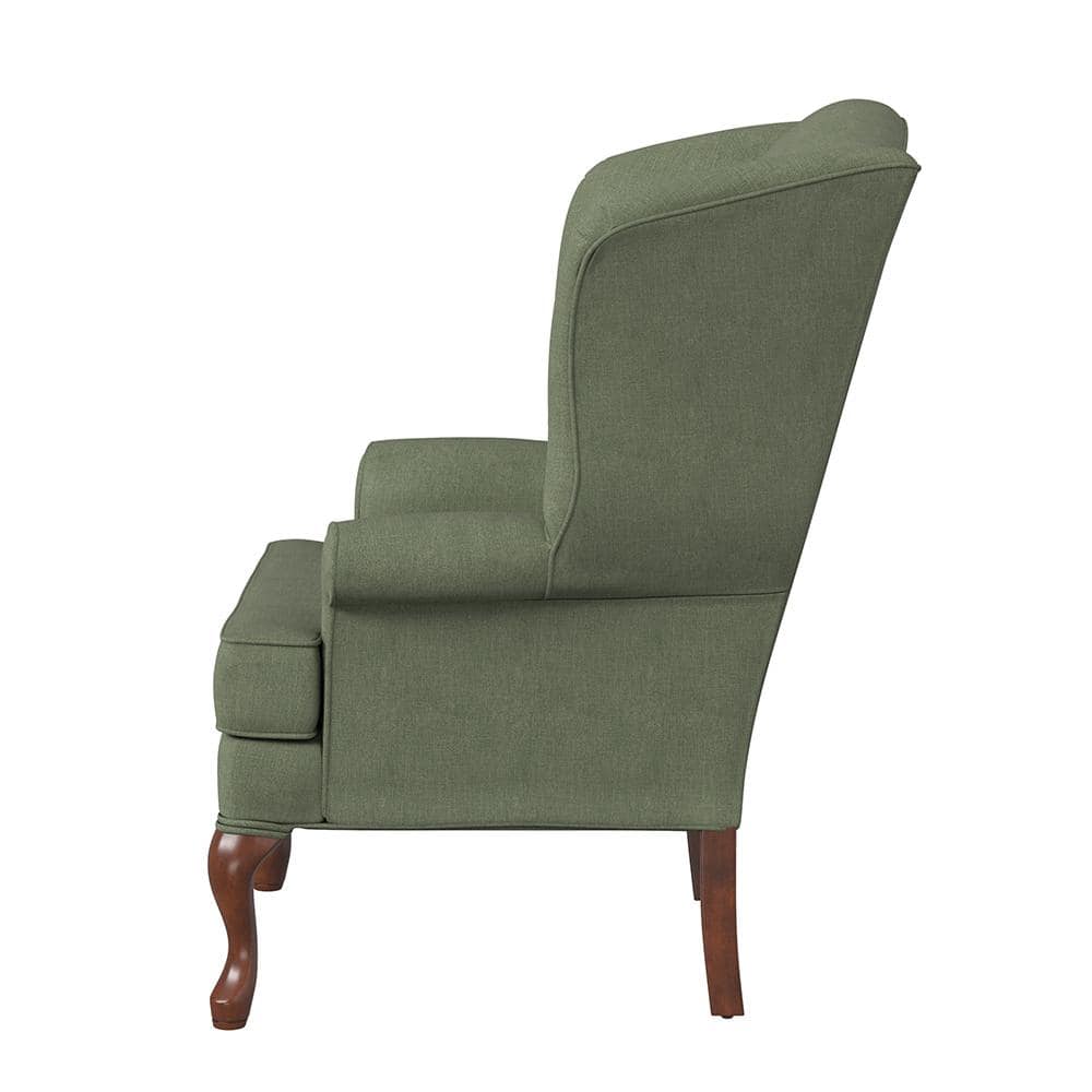 Traditional Handcrafted Red Wood Accent Chair