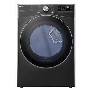 7.4 cu. ft. Large Capacity Vented Smart Stackable Electric Dryer w/ Sensor Dry, TurboSteam, Extra Cycles in Black Steel