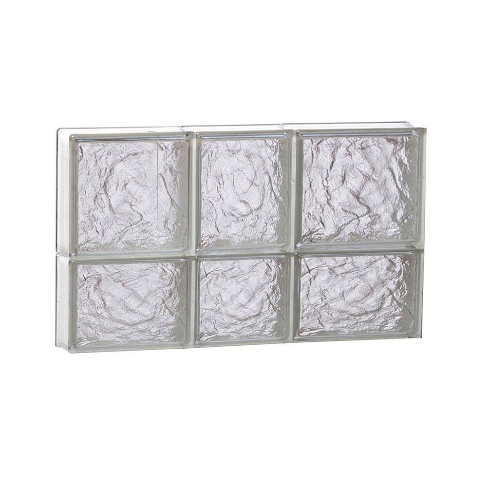 21.25 in. x 13.5 in. x 3.125 in. Frameless Ice Pattern Non-Vented Glass Block Window price history on PriceWatchPro