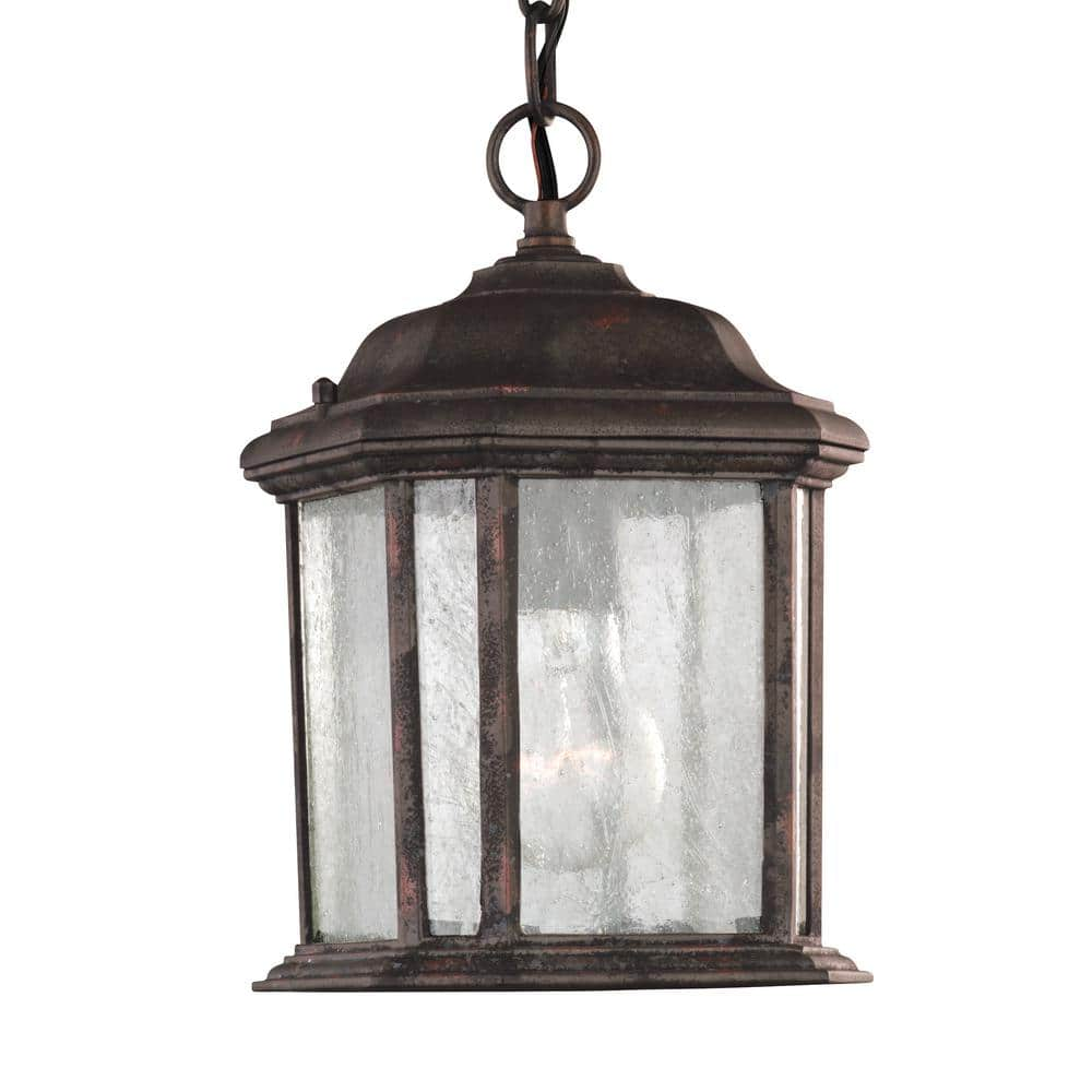 Generation Lighting Kent 1-Light Oxford Bronze Outdoor Semi-Flushmount Convertible Pendant