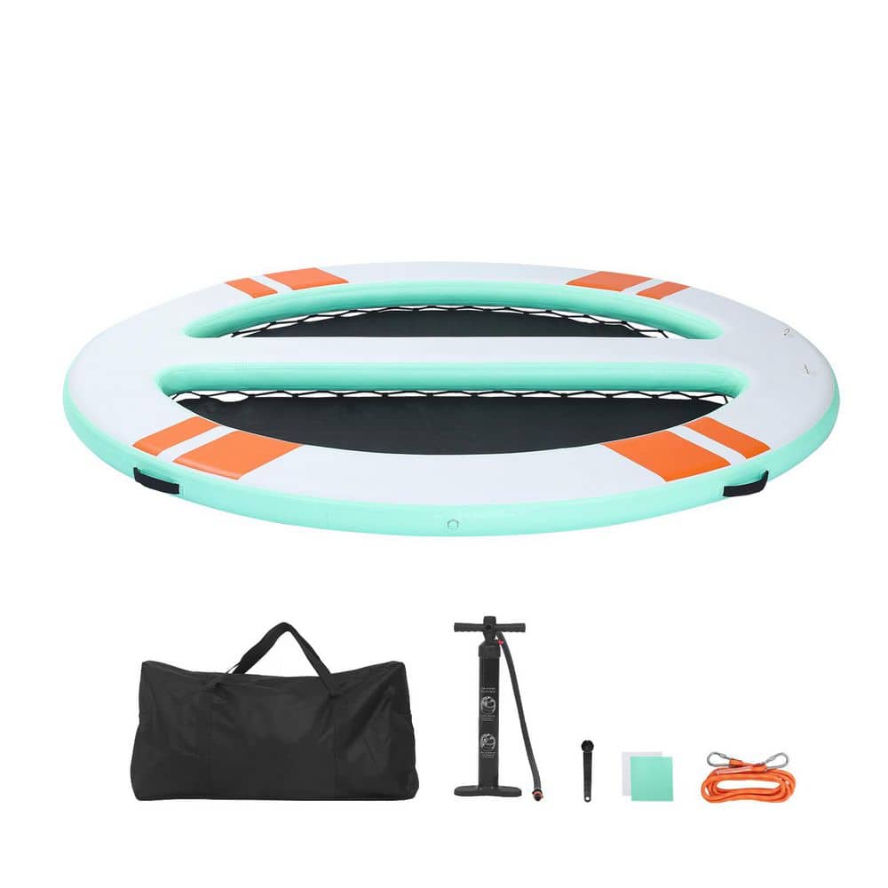 Inflatable Floating Dock, 10 x 8 FT. Round Platform with Non-Slip Surface, Portable Carrying Bag, Water Raft for Pool price history on PriceWatchPro