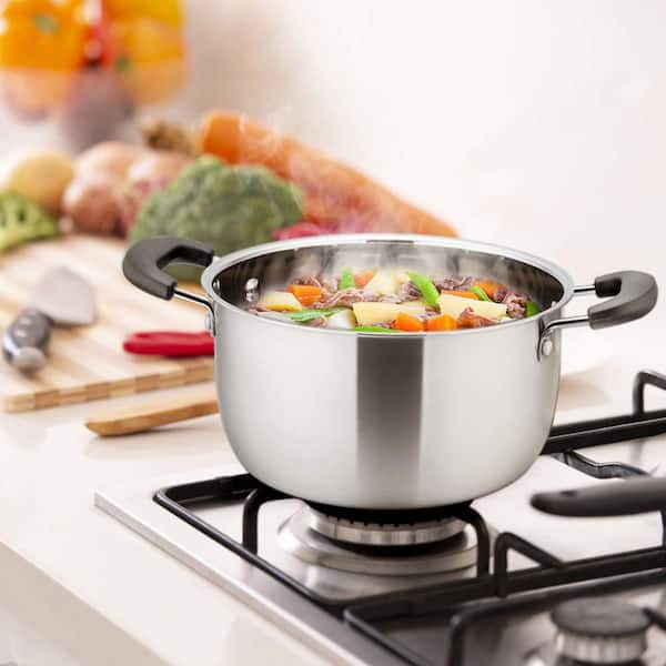 42 Qt. Stainless Steel Stockpot Large Cooking Pots Multipurpose Cookware Sauce Pot Tgfhdb30442qtkom5v0