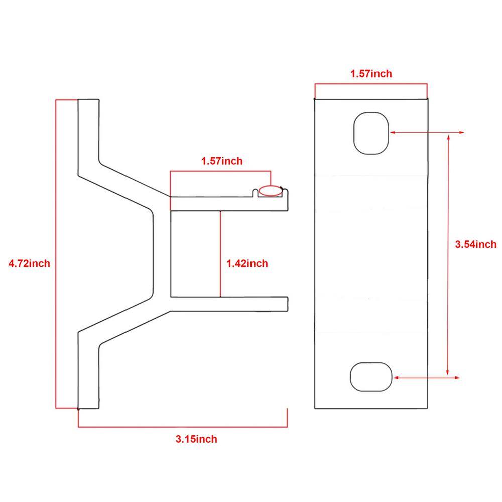Dark Gray Aluminum Wall Bracket for Retractable Awnings